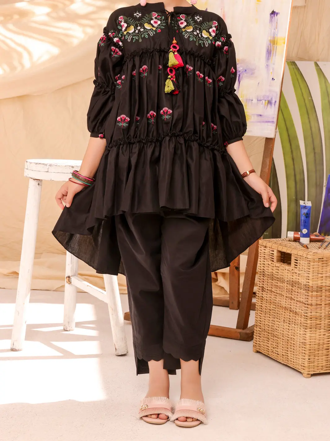 Black 2 Piece Stitched - Alt-2Ps-Lks-1008 1
