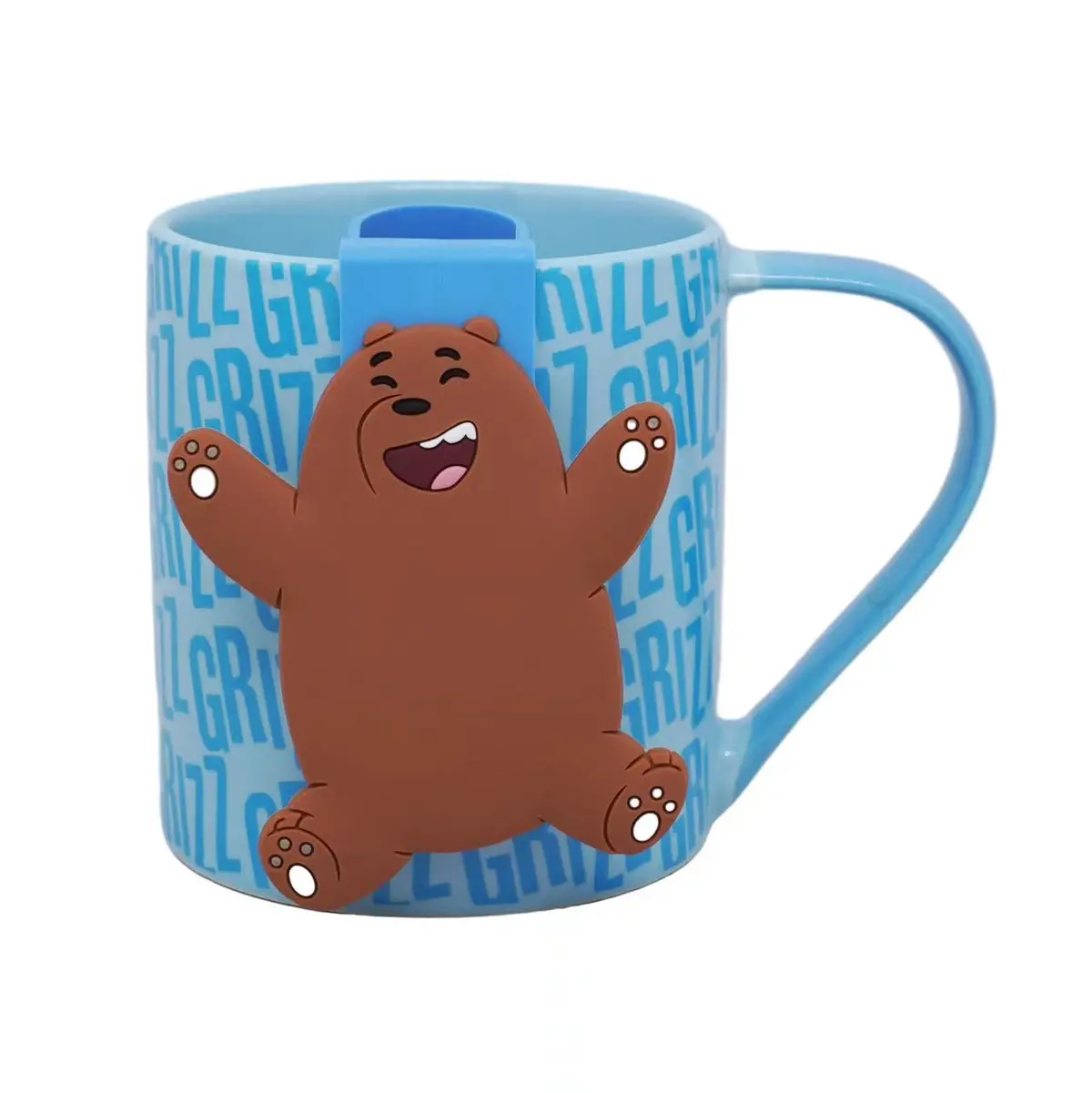 We Bare Bears Seaside Music Festival Ceramic Cup With Strainer (360Ml) (Grizz) 1