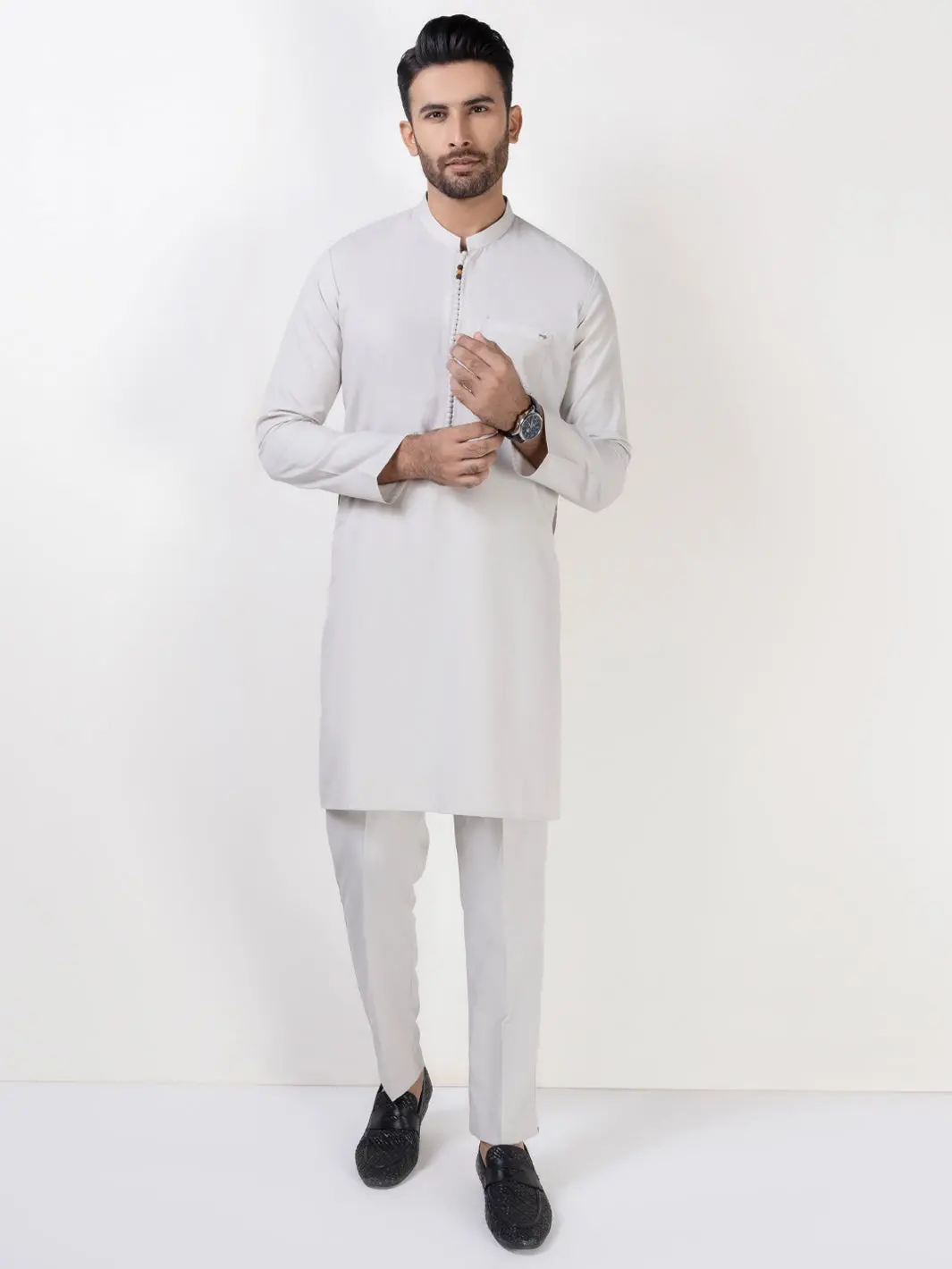 Light Grey Kurta Trousers - Al-Kt-3011 1