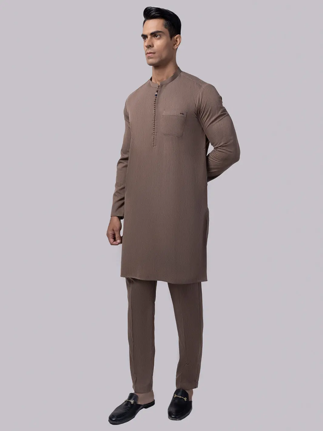 Brown Kurta Trousers - Al-Kt-3013 1