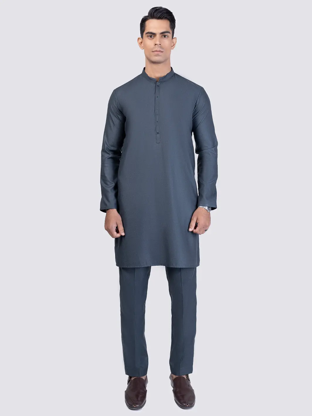 Green Kurta Trousers - Al-Kt-3017A 1