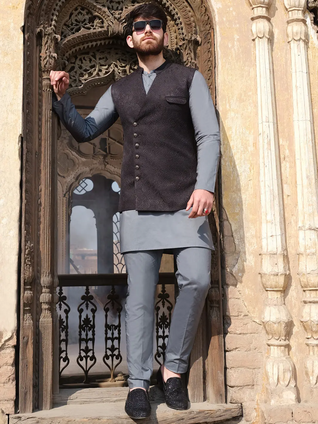 Black Blended Waistcoat - Al-Wc-301 1