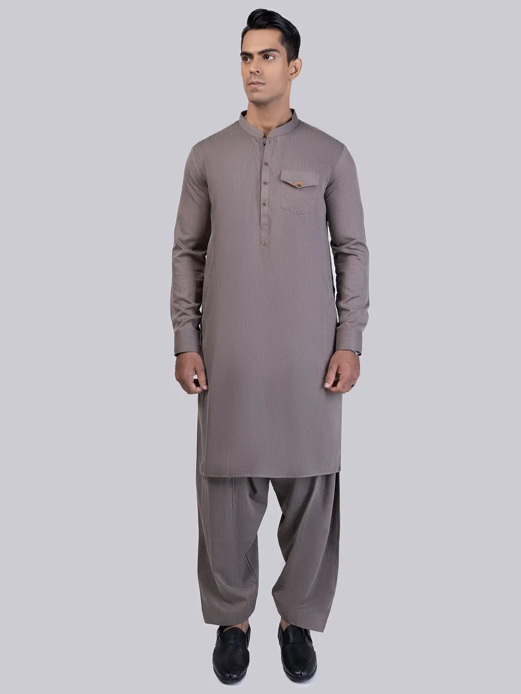 Brown Kameez Shalwar - Al-Ks-3020 1