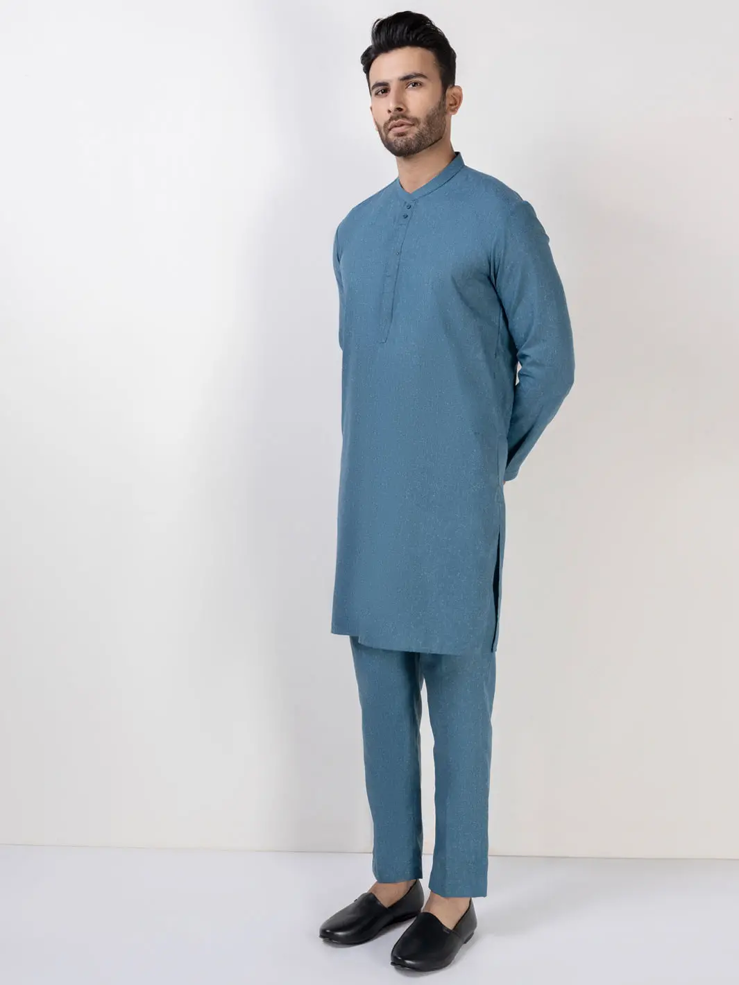 Blue Kurta Trousers - Al-Kt-3022 1
