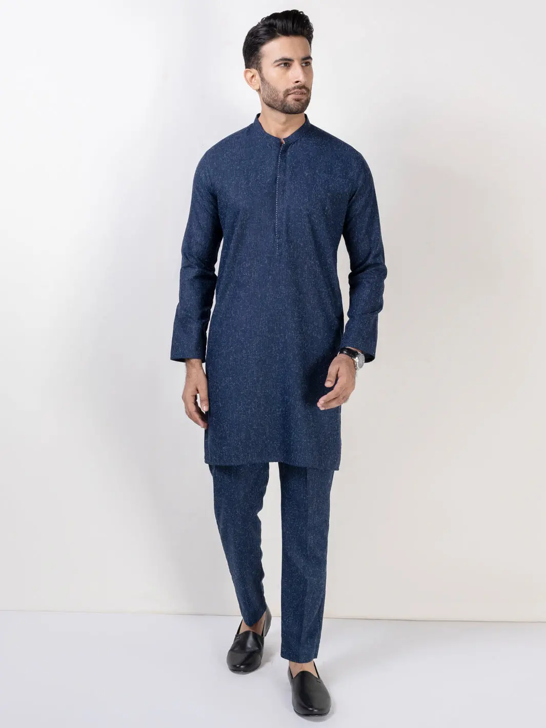 Navy Blue Kurta Trousers - Al-Kt-3026 1