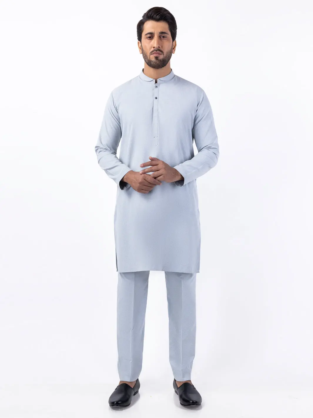 Light Grey Blended Kurta Trouser - Al-Kt-3045A 1