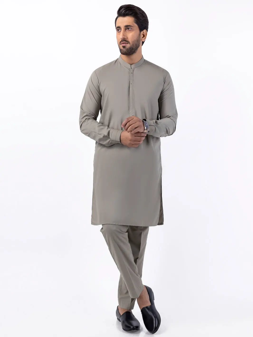 Light Green Blended Kurta Trouser - Al-Kt-3074 1