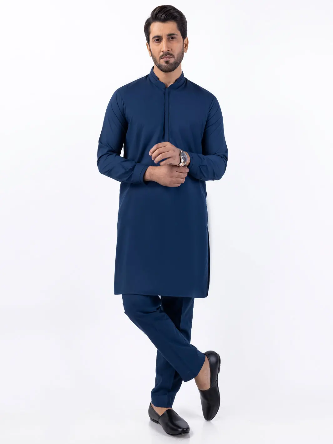 Blue Blended Kurta Trouser - Al-Kt-3079 1
