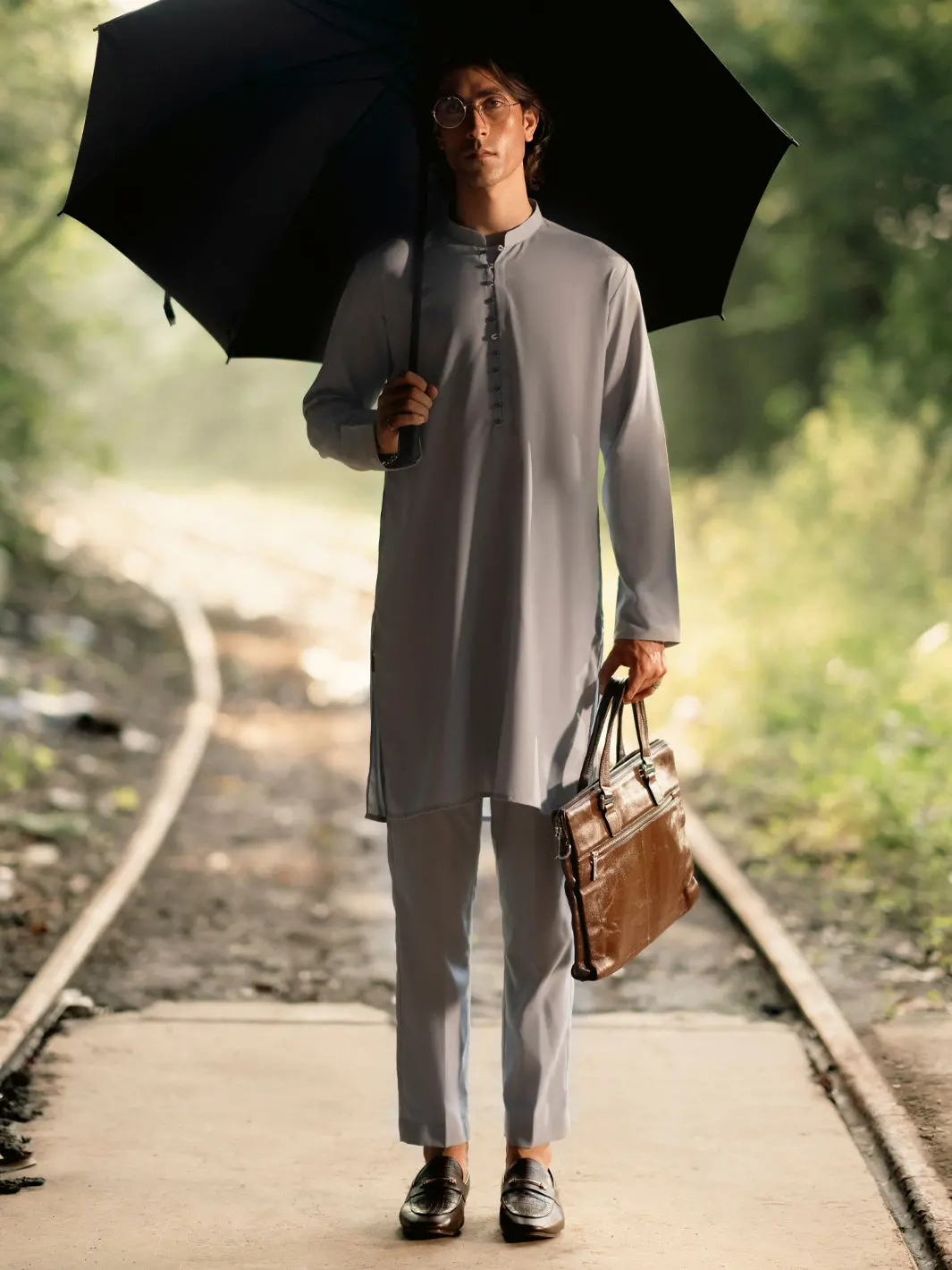Light Blue Blended Kurta Trouser - Al-Kt-3114A 1