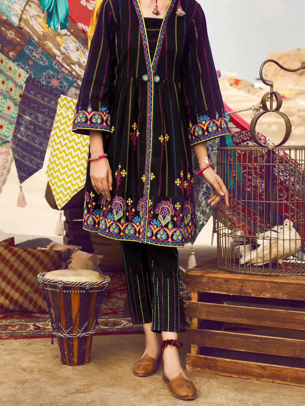 Black Yarn Dyed Tunic - Awp-Lk-315A 1