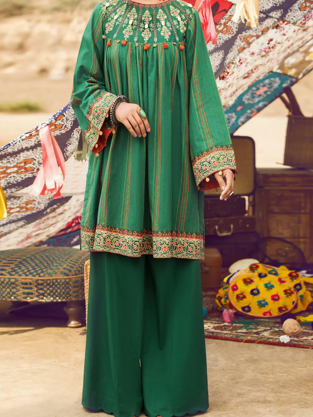 Green Yarn Dyed Tunic - Awp-Lk-316 1