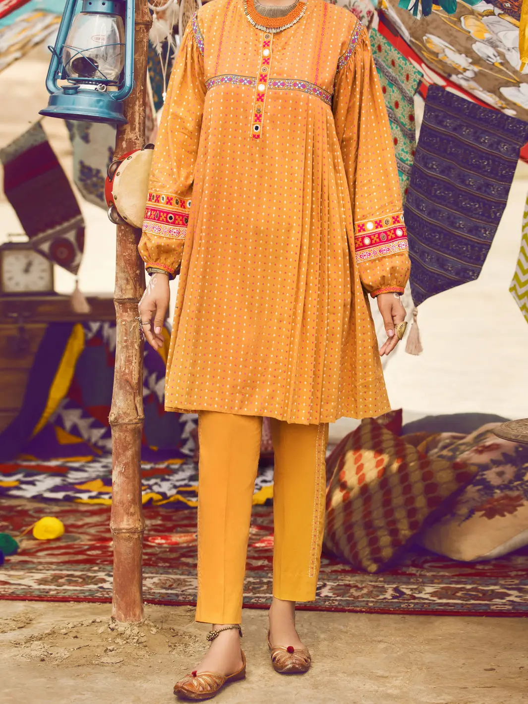 Mustard Yarn Dyed Tunic - Awp-Lk-319A 1