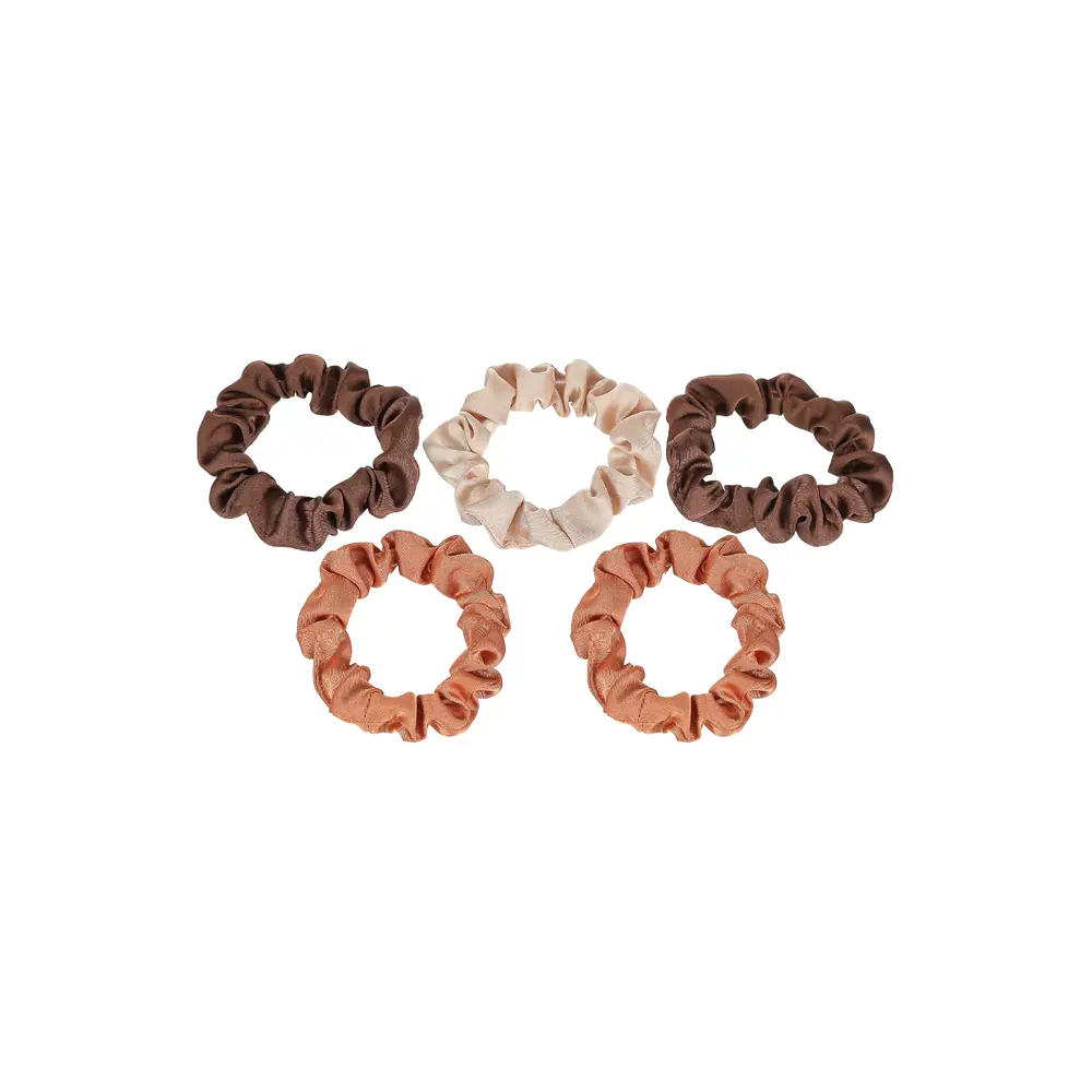 Little Hair Tie In Gradient Color 5Pcs(Coffee) 1