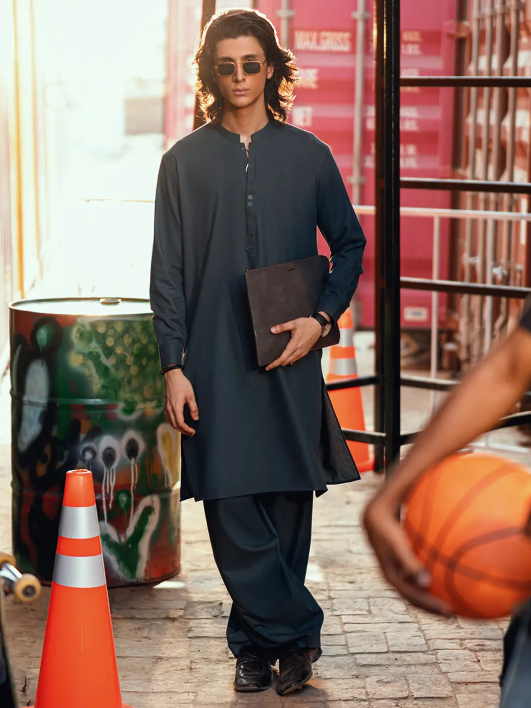 Teal Kameez Shalwar - Al-Ks-3274 1