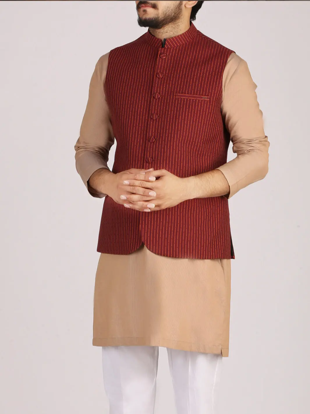 Red Suiting Waistcoat - Al-Wc-330 1