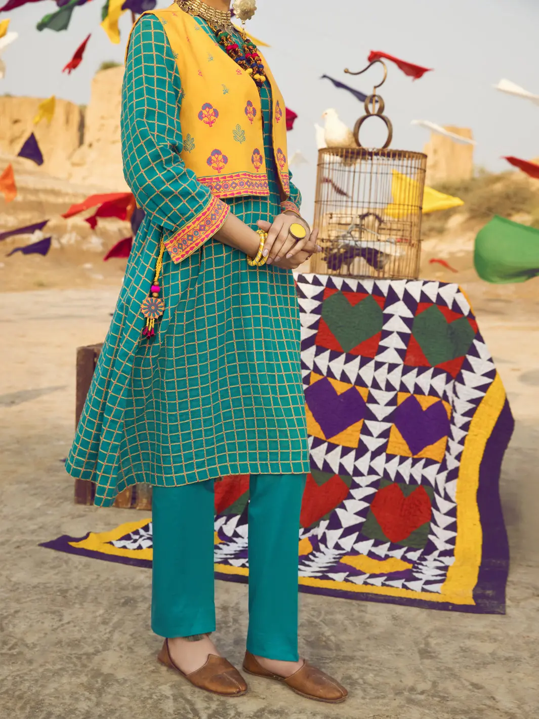 Green Yarn Dyed Tunic - Awp-Lk-380 1