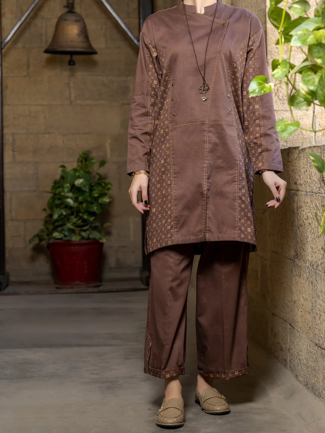 Brown Twill 2Pc Stitched - Awp-2Ps-Lks-389 1
