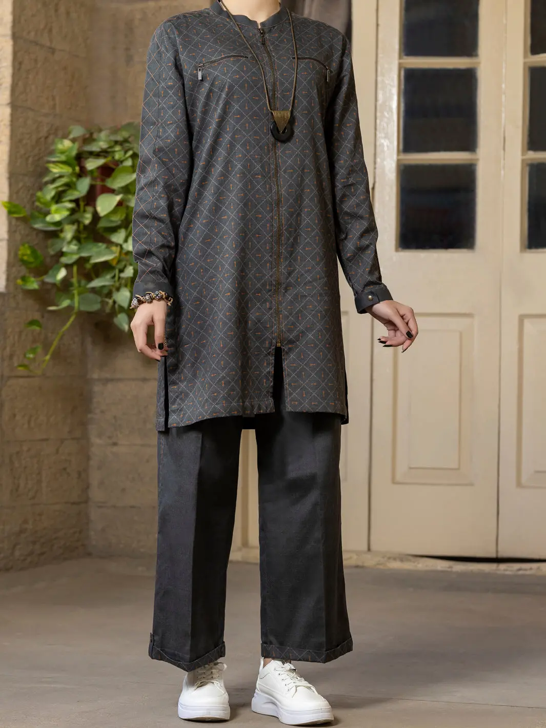 Dark Grey 2Pc Stitched - Awp-2Ps-Lks-392 1