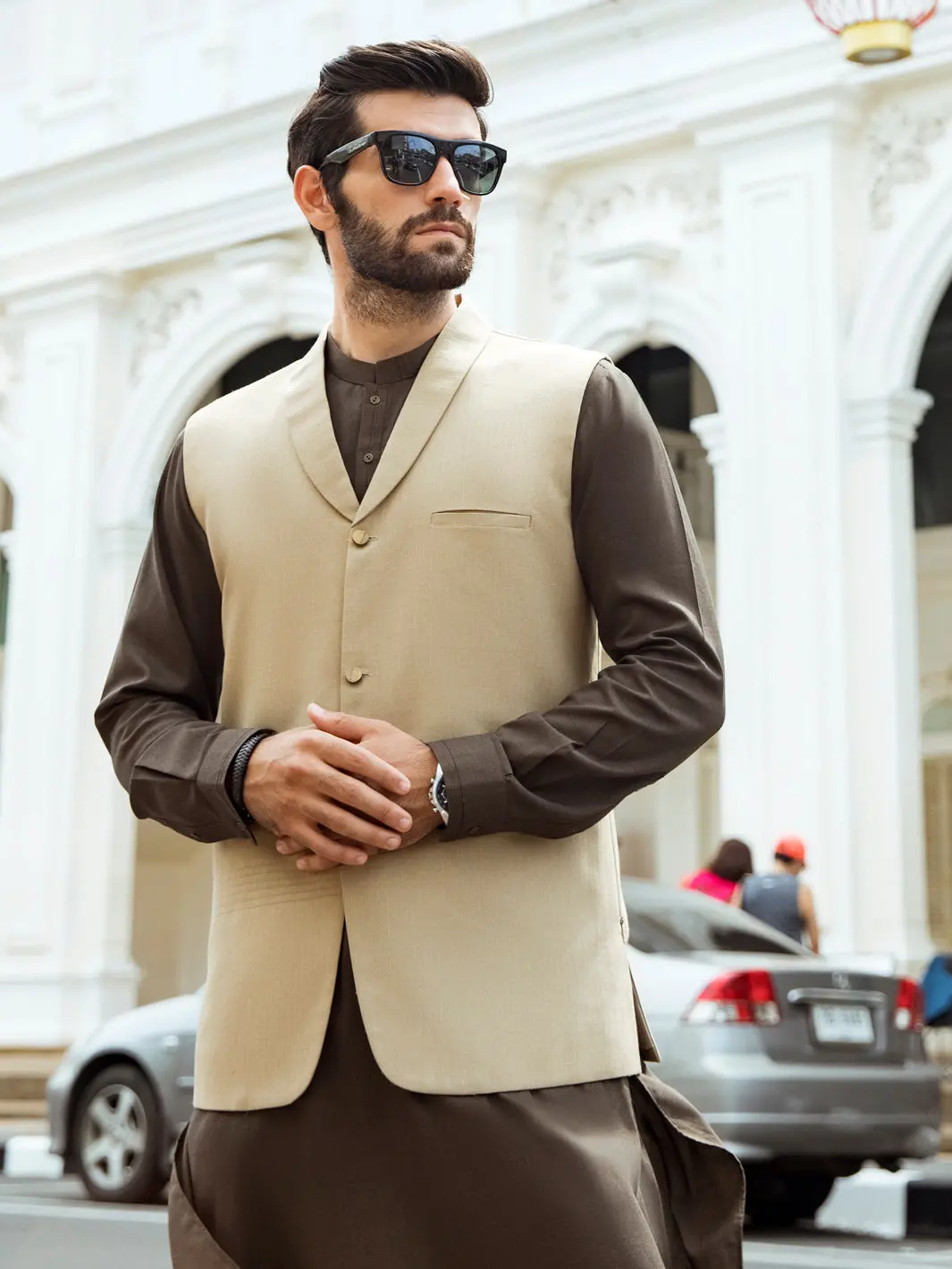 Khaki Waistcoat - Al-Wc-396 1