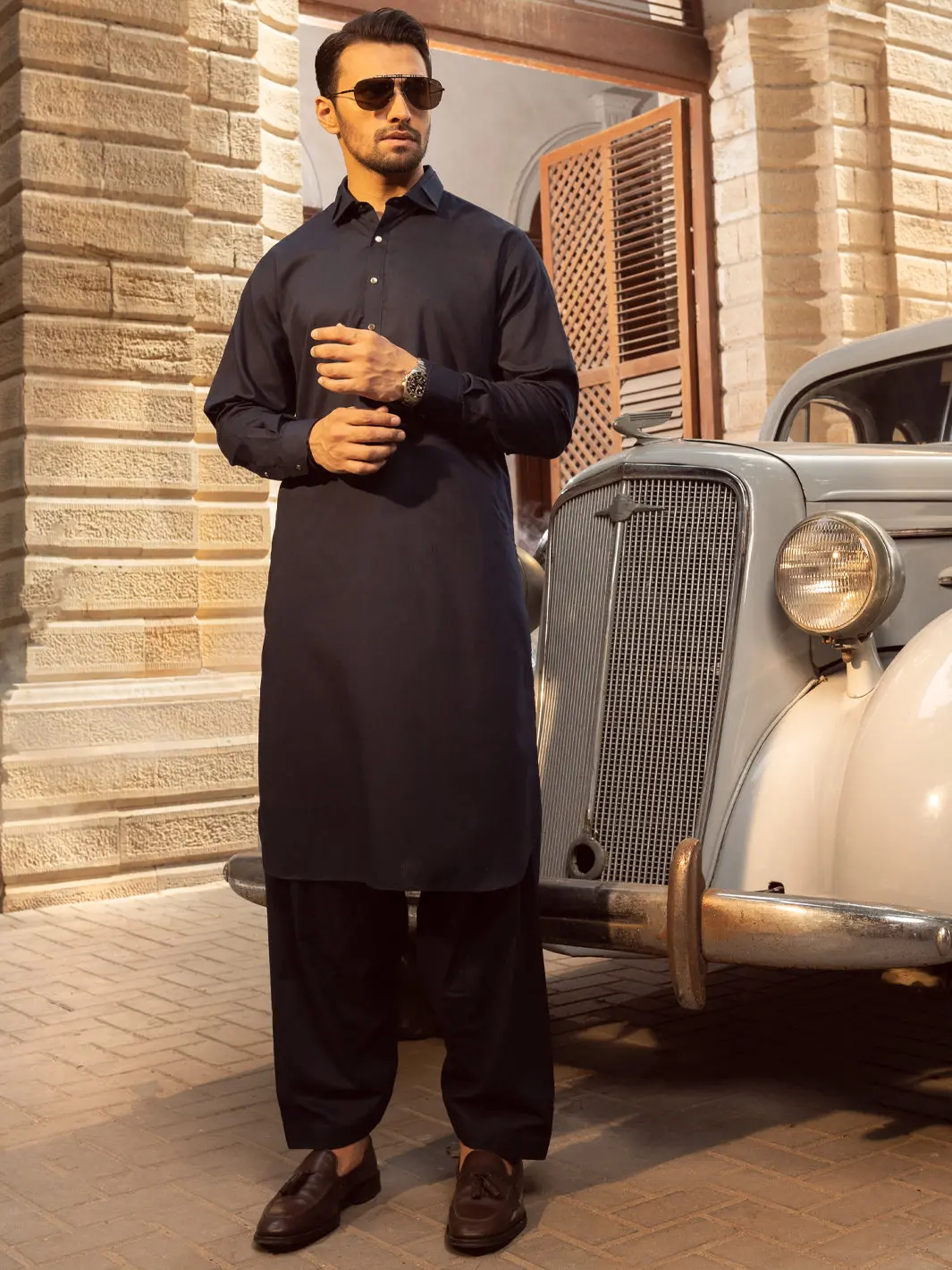Bl-Mn Kameez Shalwar - Alwa-Ks-403 1