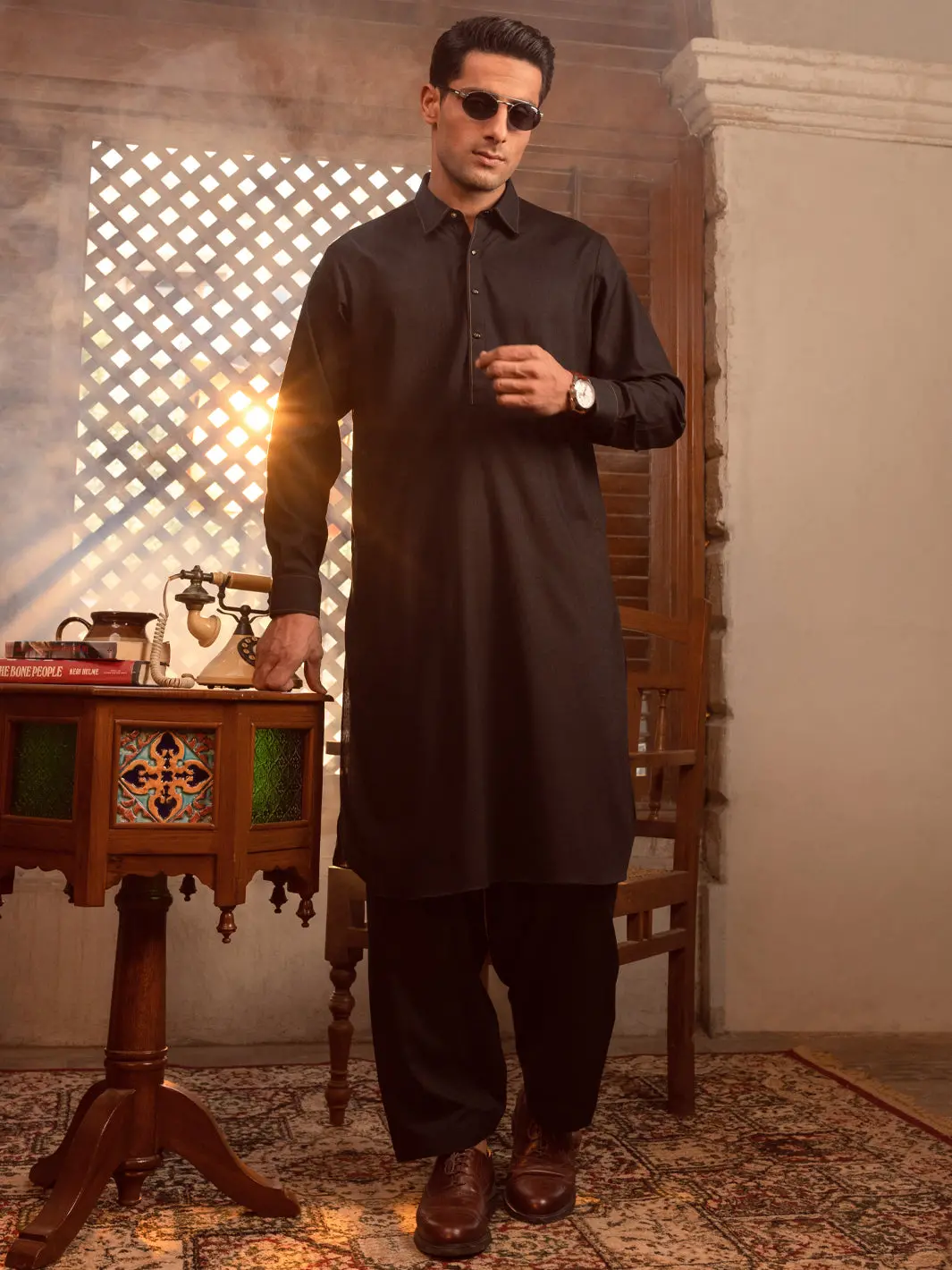 Black Kameez Shalwar - Alwa-Ks-404 1