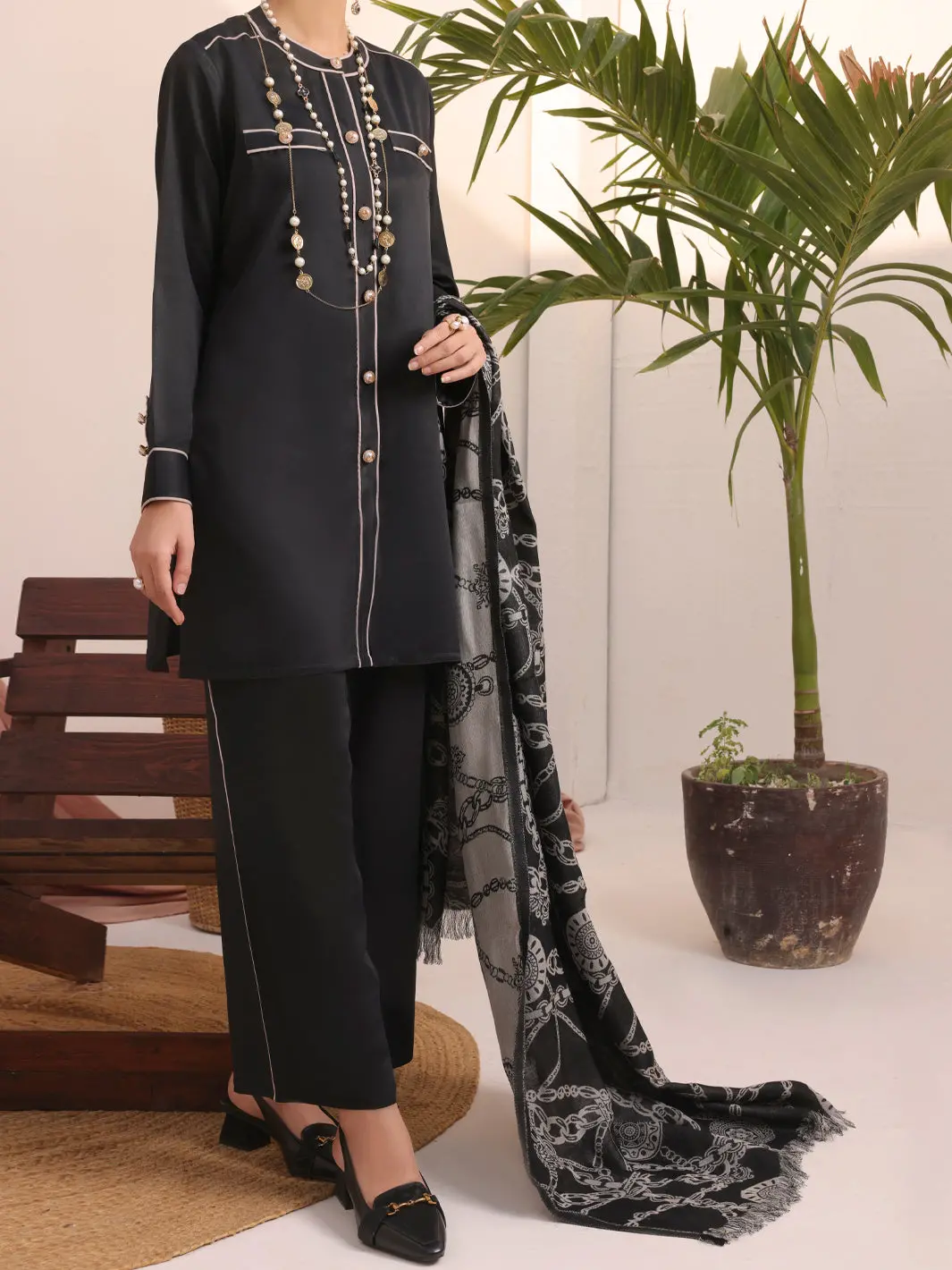 Black Twill 3Pc Stitched - Awp-3Ps-432 1
