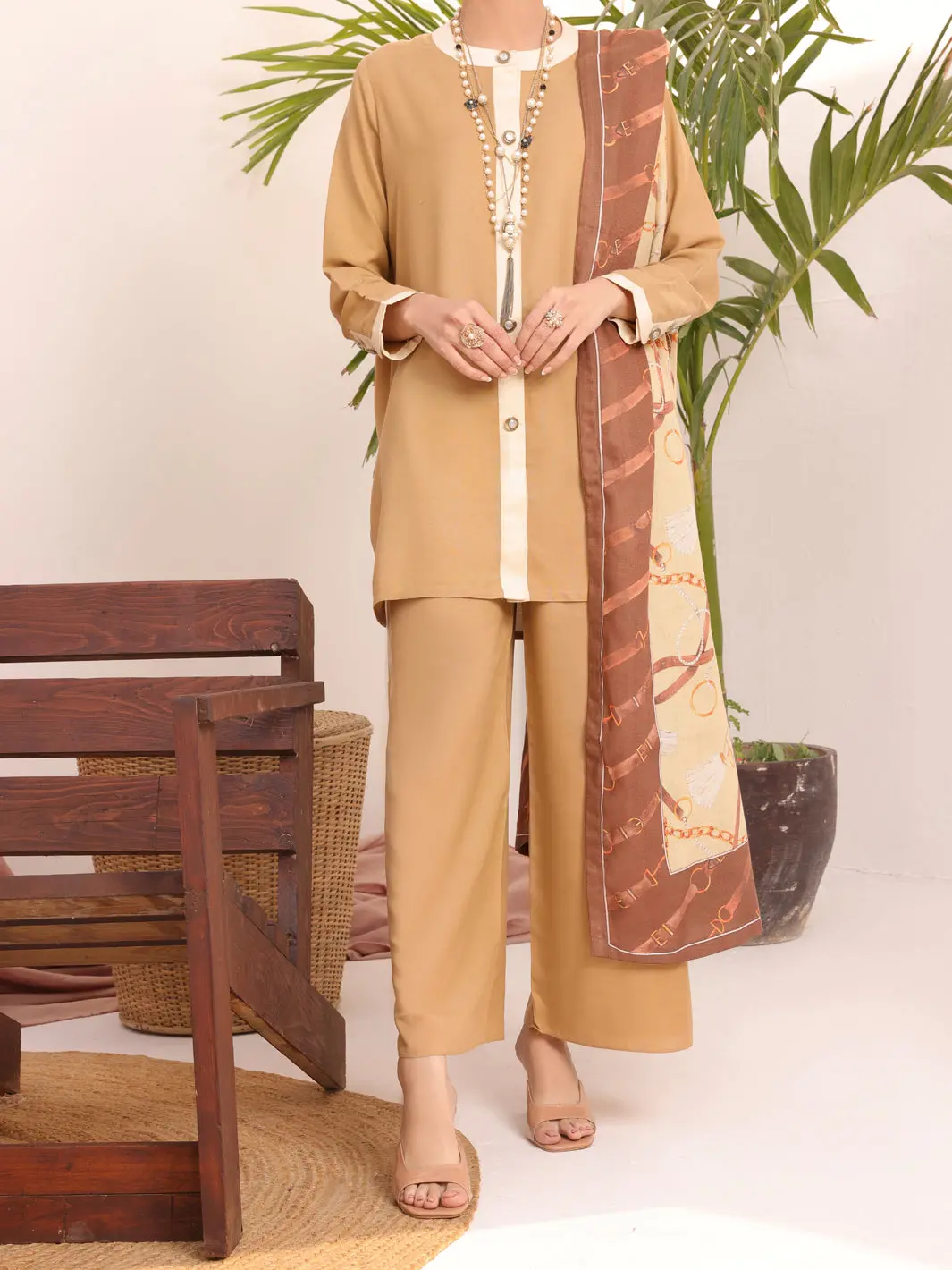 Khaki Twill 3Pc Stitched - Awp-3Ps-436 1