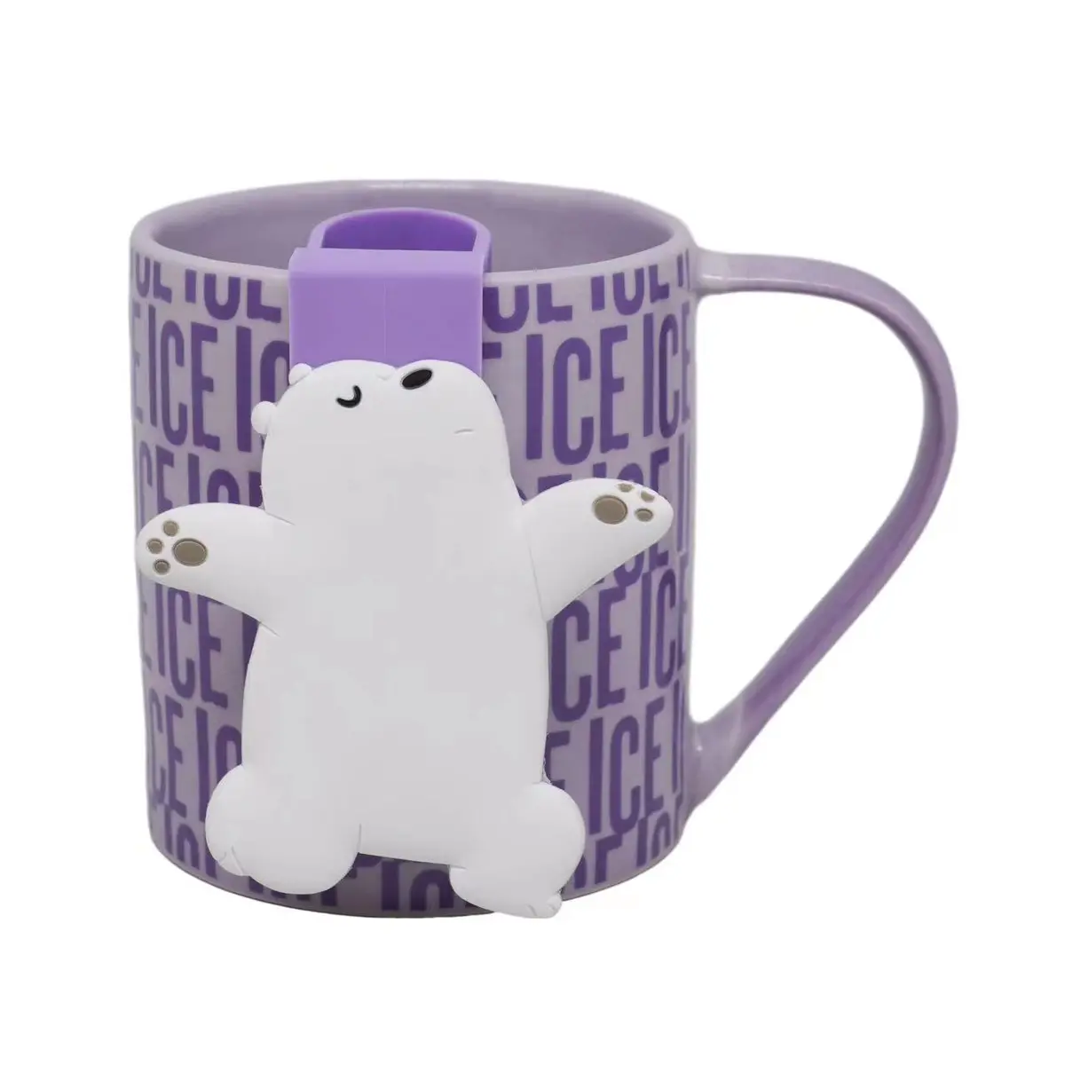 We Bare Bears Seaside Music Festival Ceramic Cup With Strainer (360Ml)(Ice Bear) 1