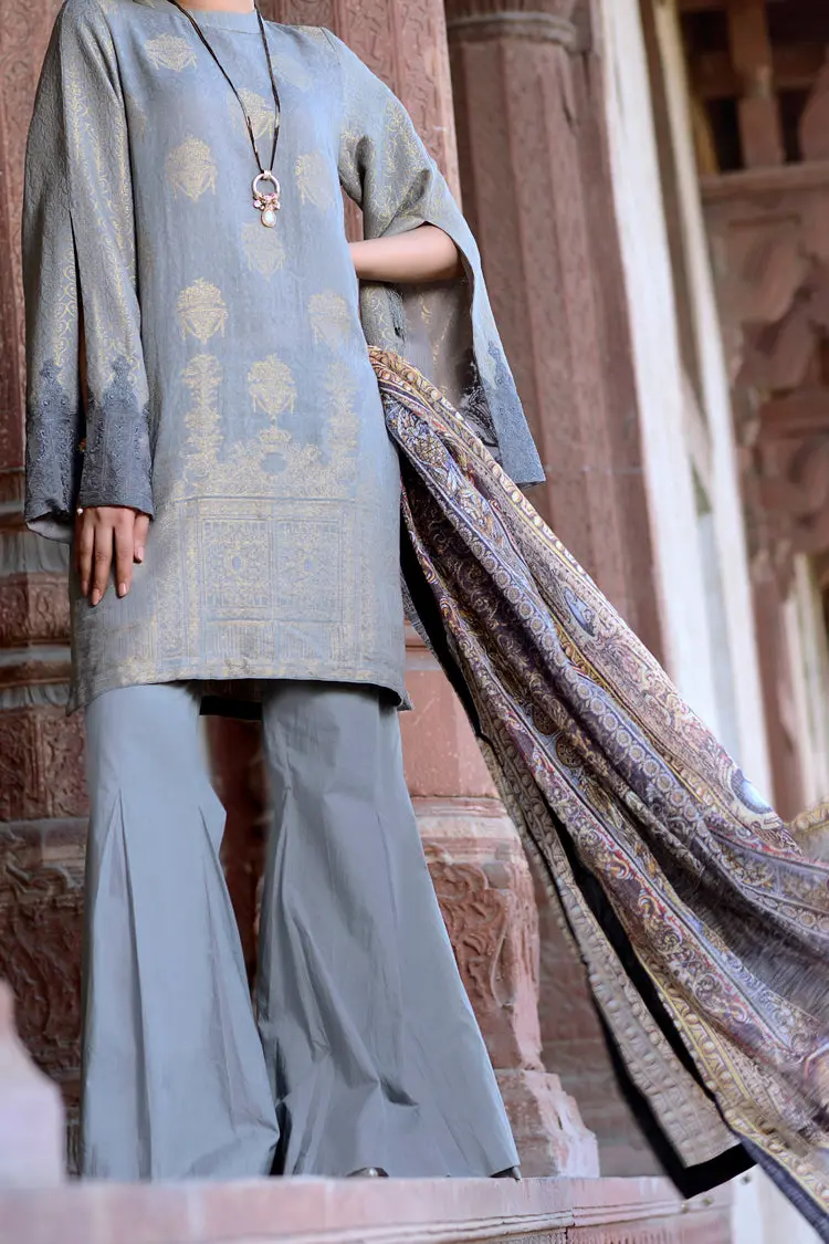 Grey 3Pc Stitched - Alp-435 1