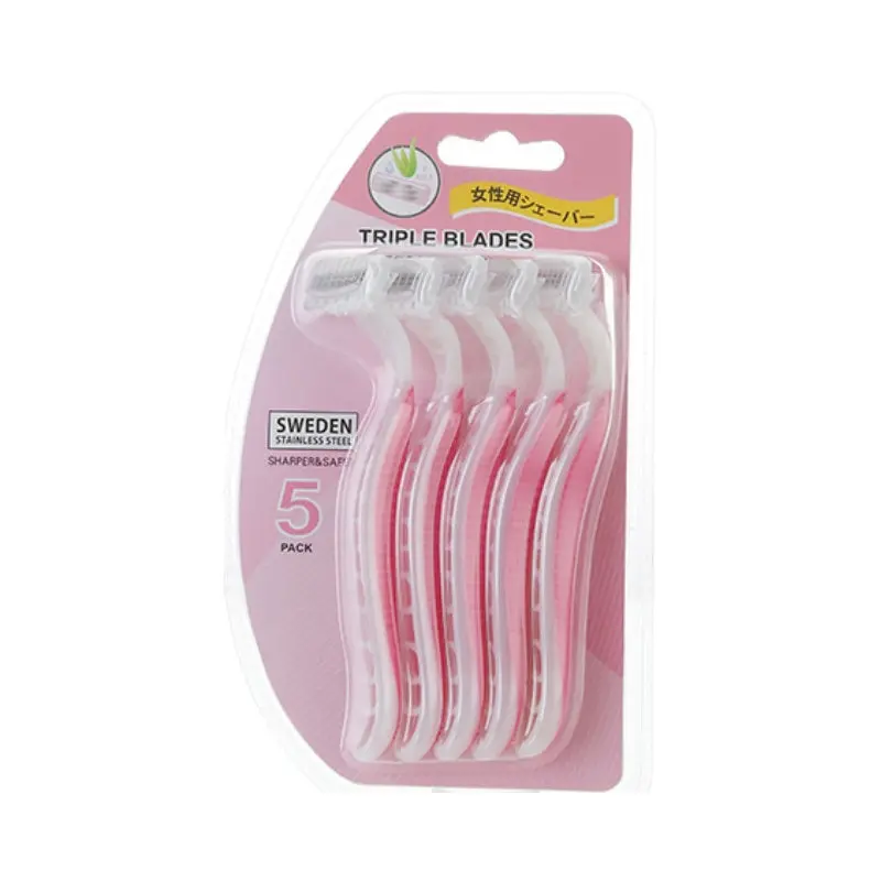 Sharp Triple Blades Disposable Razor For Lady Pack 5 1
