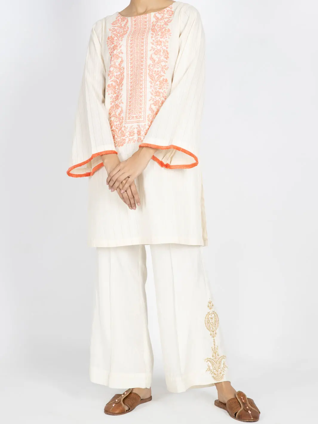 Off White Dobby Tunic - Awp-Lk-457 1
