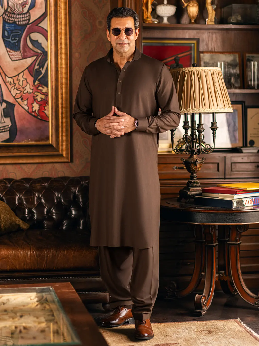 Green Blended Kameez Shalwar - Alwa-Ks-457 1