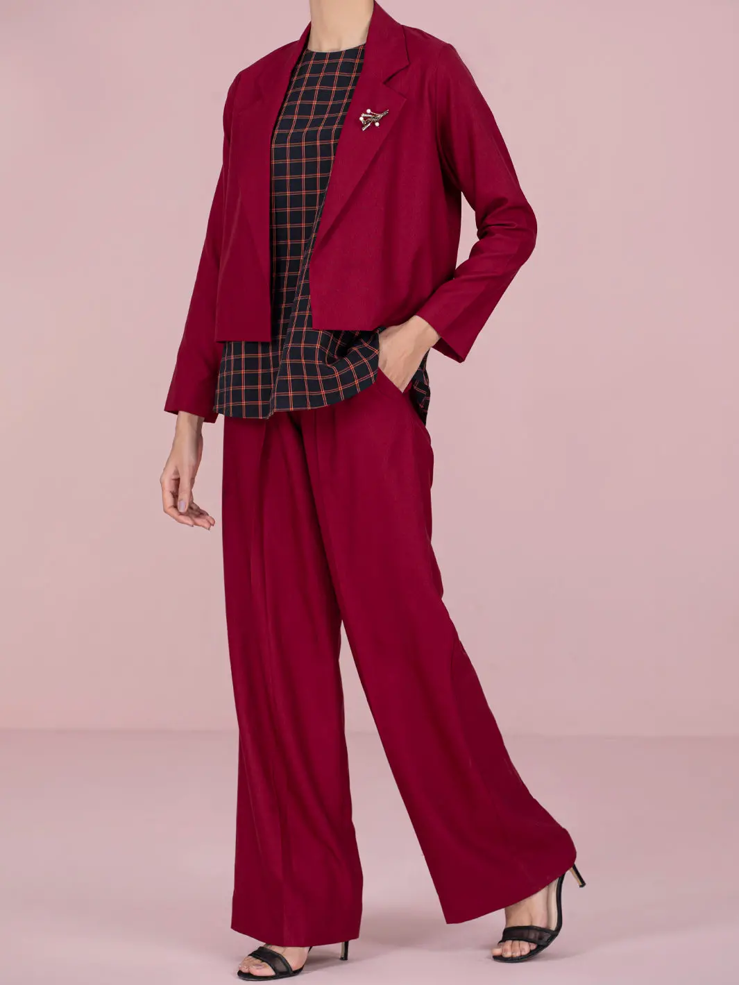 Maroon Rayon 2Pc Stitched - Awp-2Ps-Lks-461 1