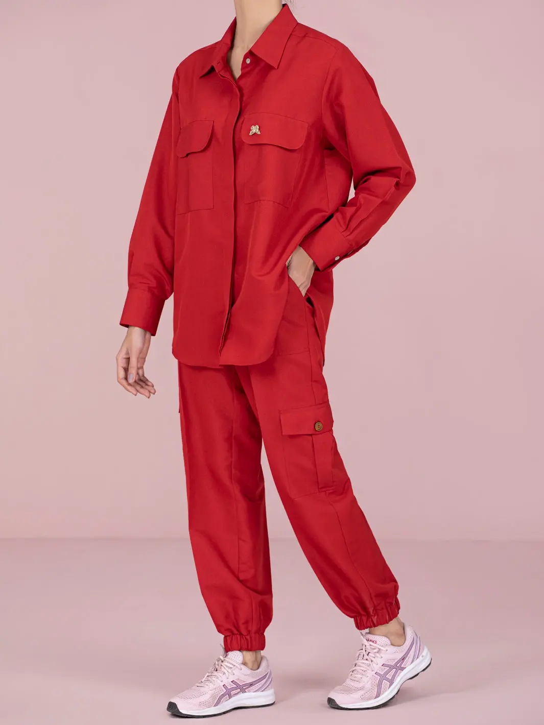 Red Rayon 2Pc  Stitched - Awp-2Ps-Lks-462 1