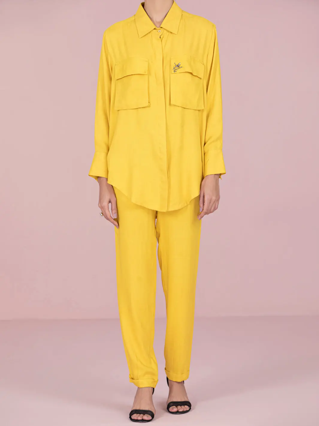 Yellow Rayon 2Pc  Stitched - Awp-2Ps-Lks-463 1