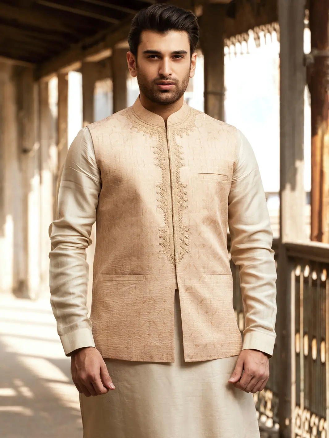 Beige Waistcoat - Al-Wc-491 1