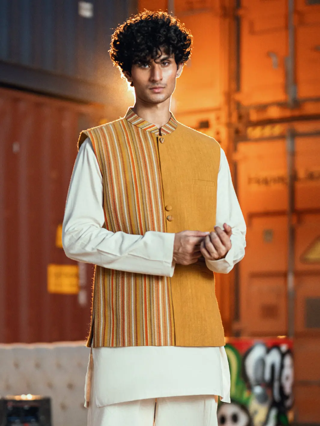 Mustard Formal Waistcoat - Al-Wc-493 1