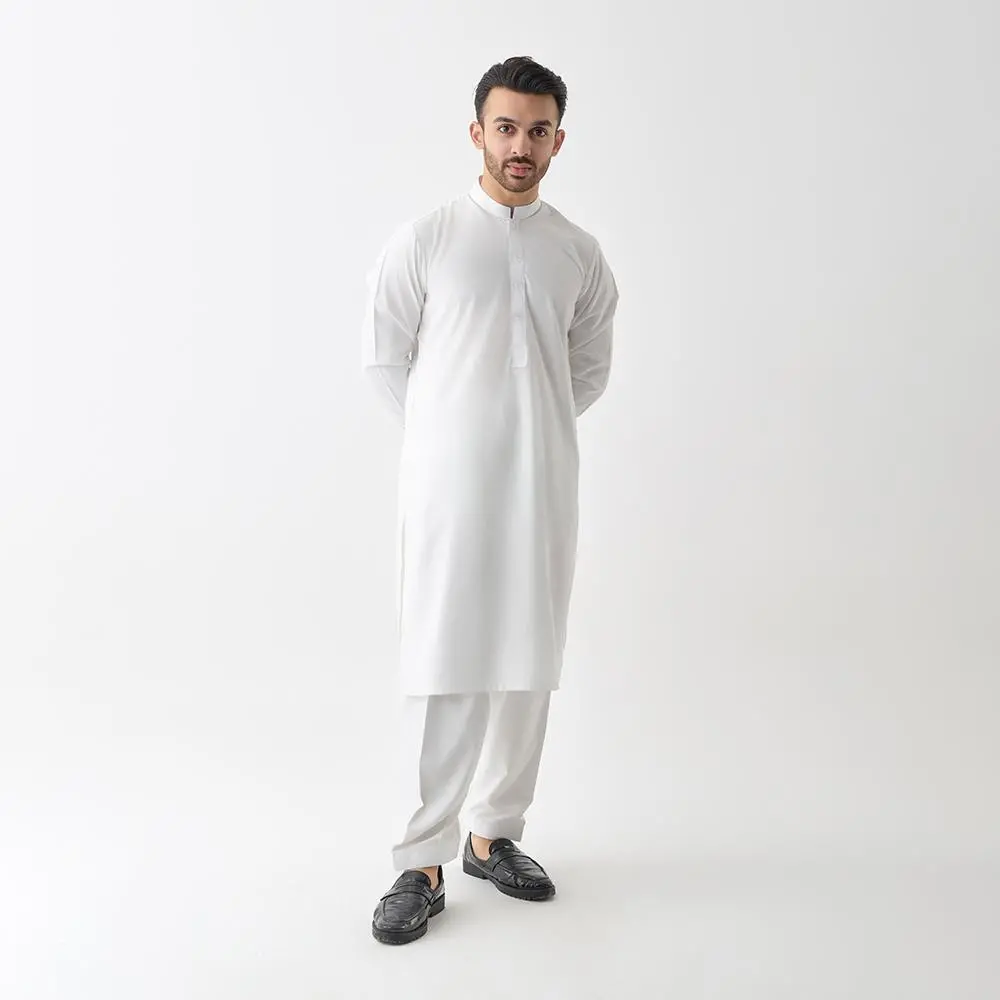 Stylish White Shalwar Kameez 1