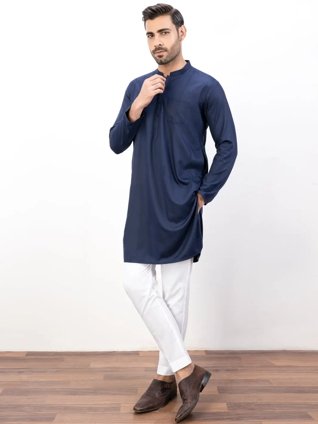 Navy Blue Kurta - Al-K-1118 1