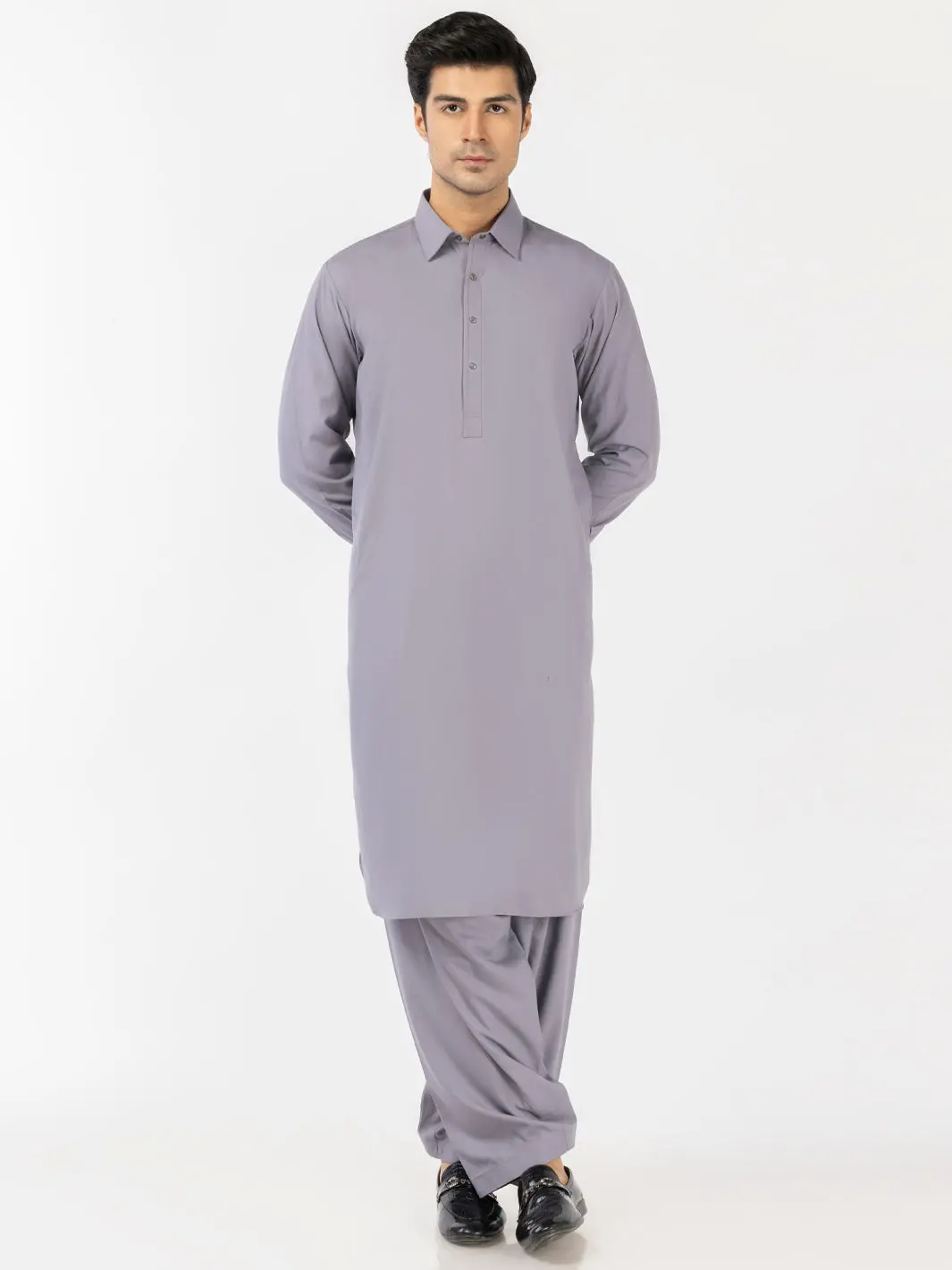 Light Purple Blended Kameez Shalwar - Alwa-Ks-514A 1
