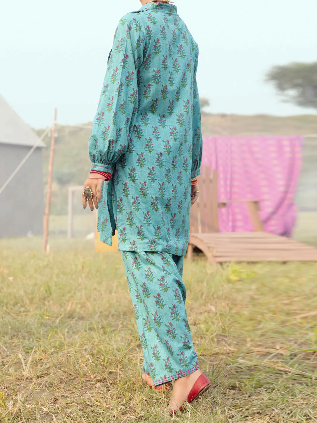Sea Green Cambric Unstitched 2Pc - Awp-2Ps-524 2
