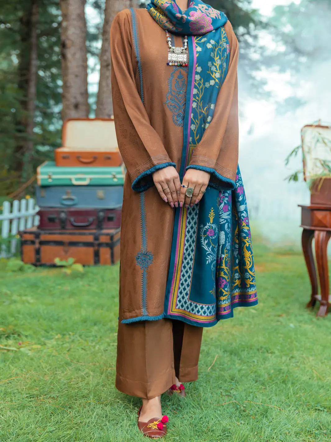 Brown 3Pc Stitched - Awp-3Ps-536 1