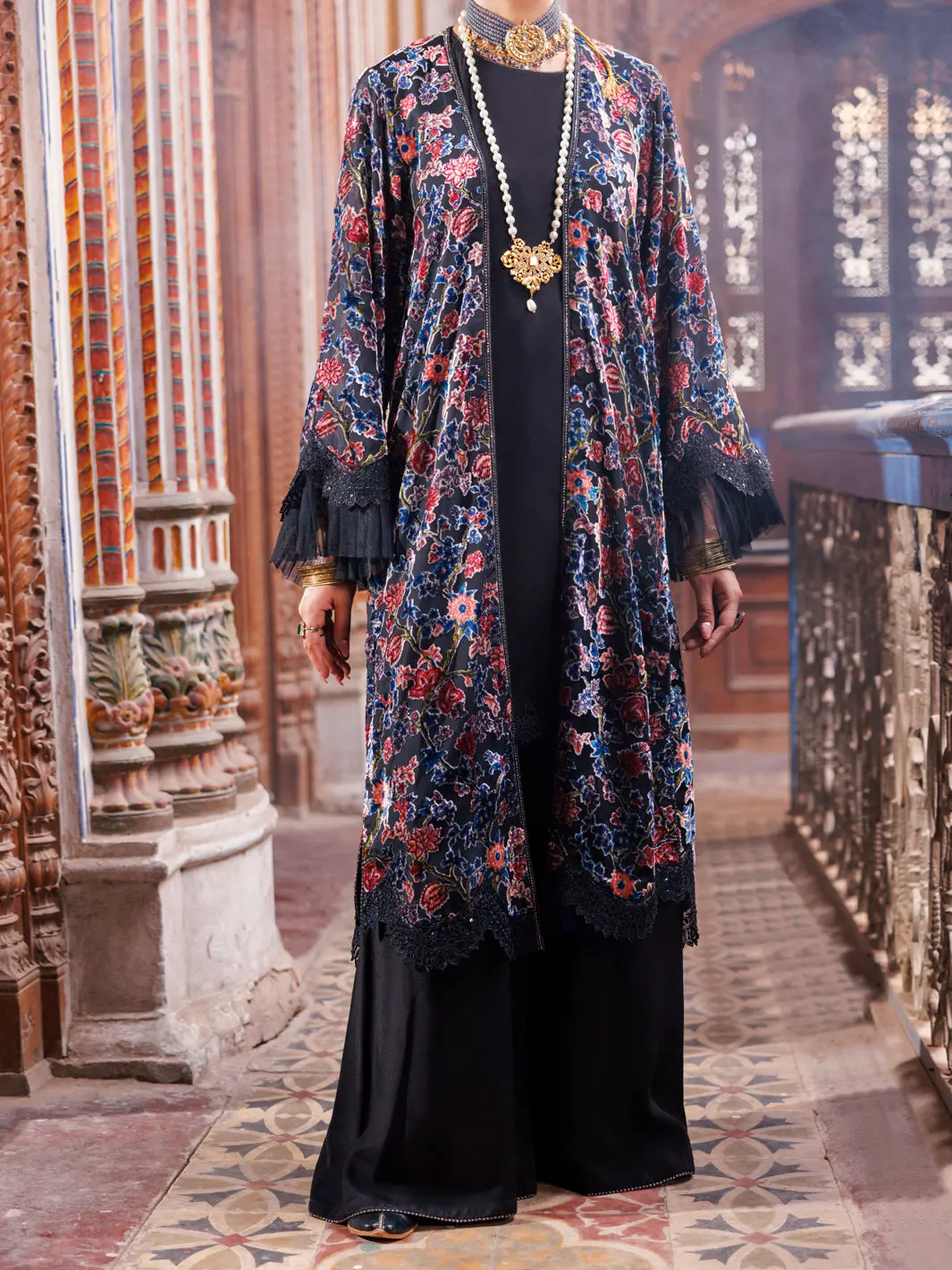 Black Burn Out Formal 2Pc Stitched - Al-Ls-Lks-537 1