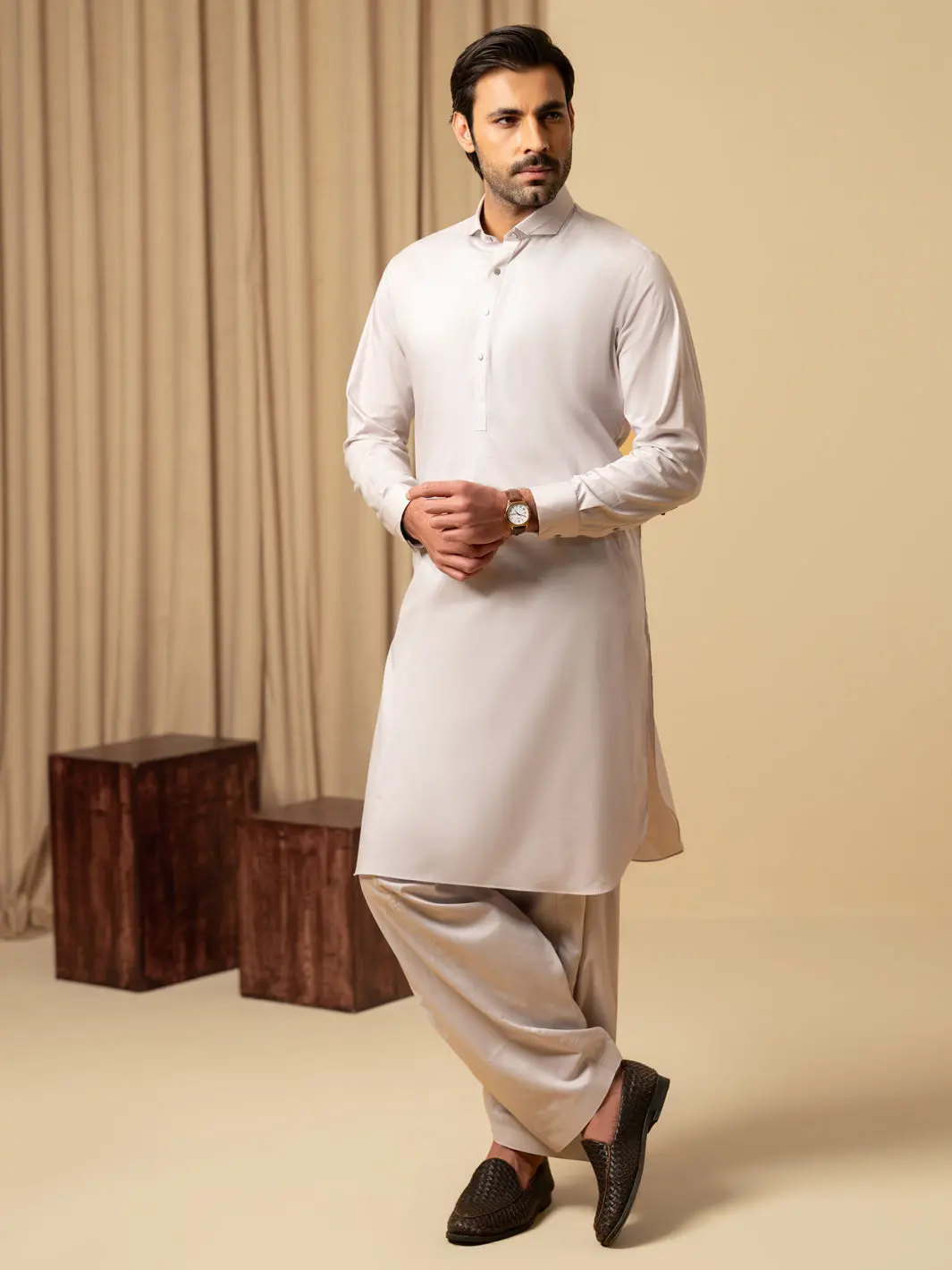 Lilac Cotton Kameez Shalwar - Alwa-Ks-539 1