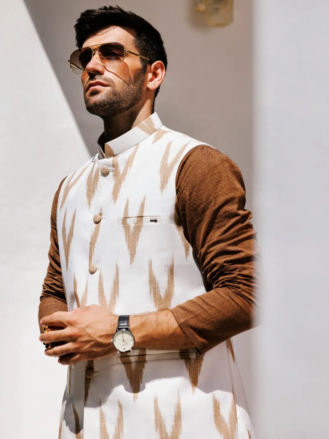 Multicolor Cotton Waistcoat - Al-Wc-550A 1