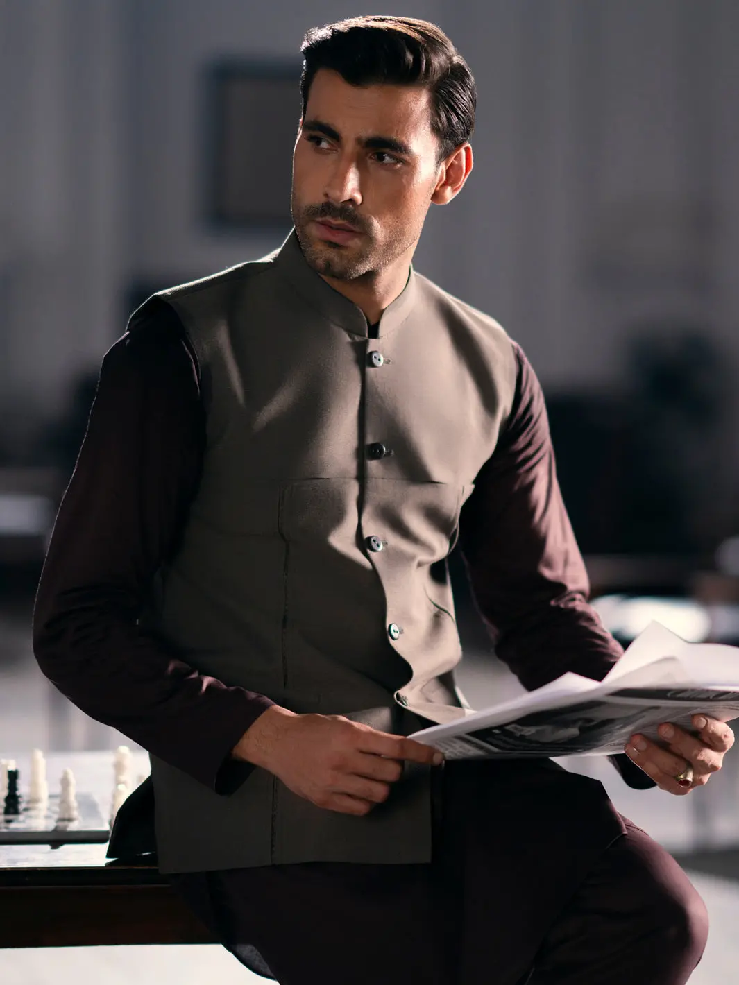 Brown Blended Waistcoat - Al-Wc-566 1