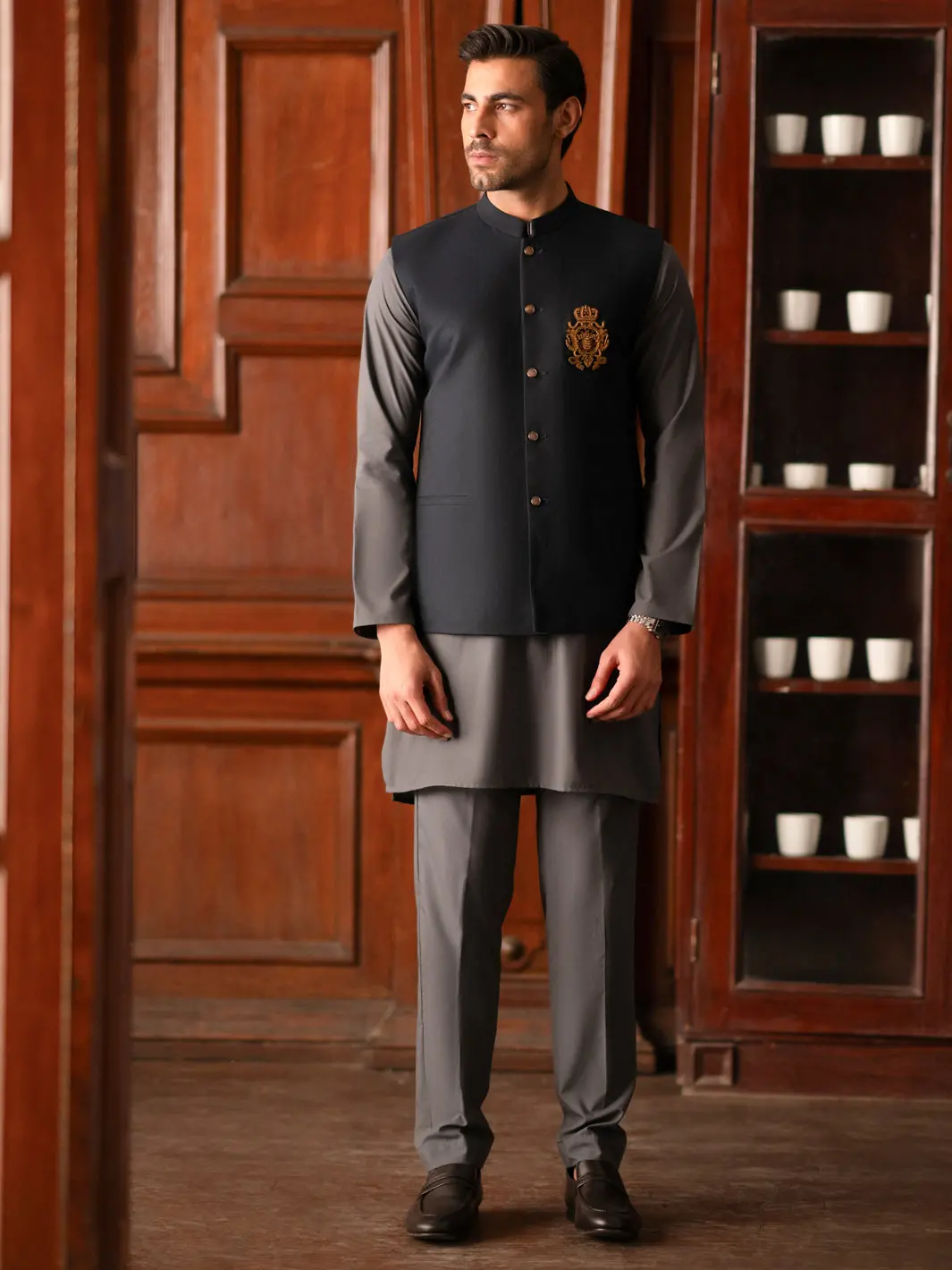 Black Blended Waistcoat - Al-Wc-571B 1