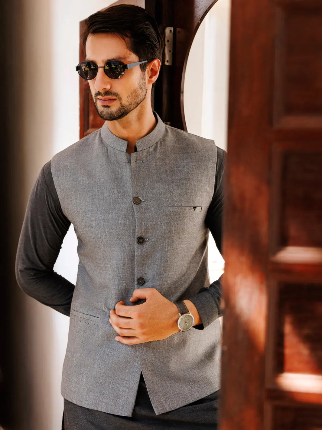 Grey Blended Waistcoat - Al-Wc-575 1