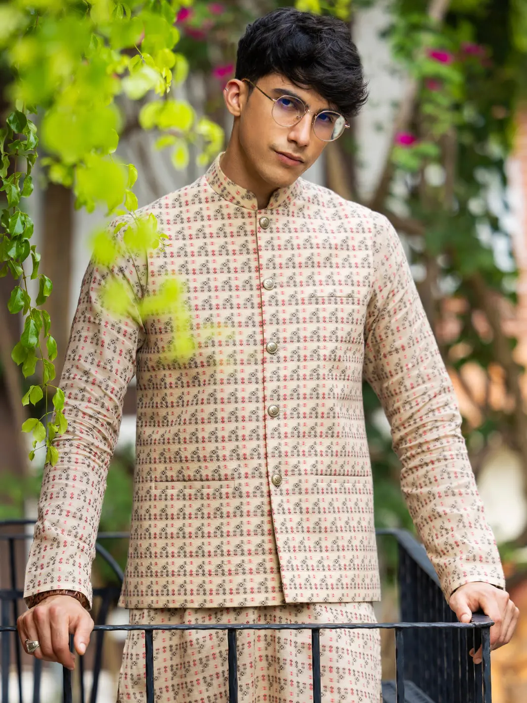 Beige Cotton Waistcoat - Al-Wc-580A 1