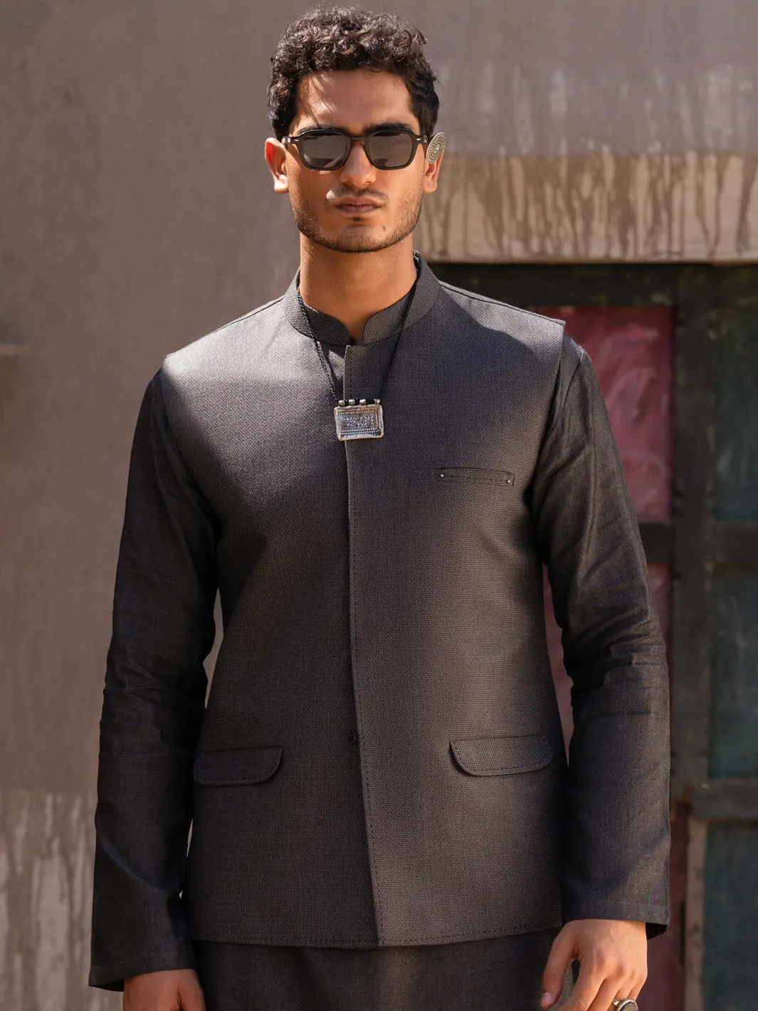 Grey Blended Waistcoat - Al-Wc-587A 1